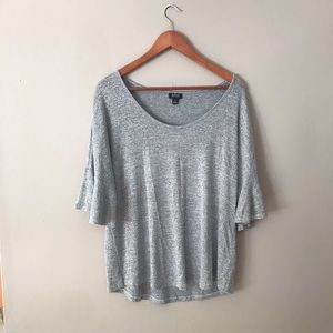 light weight, trumpet sleeve sweater